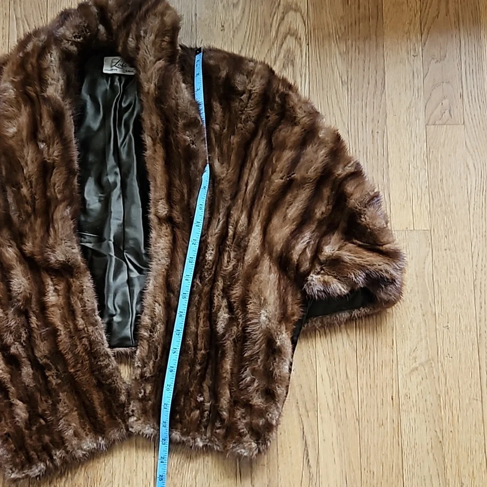 Vintage real mink shawl wrap L/XL